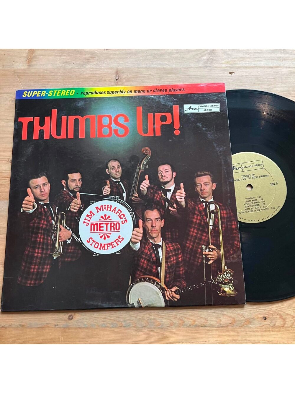 Jim McHarg's and the Metro Stompers - Thumbs Up! 33rpm VG+ VR15